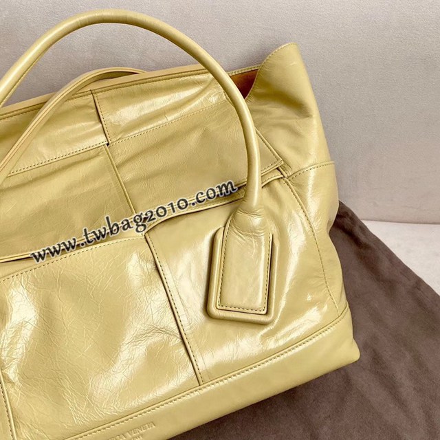 Bottega veneta高端女包 96009 寶緹嘉新款Arco48油蠟皮包 BV經典款小牛皮質中號手提包  gxz1225